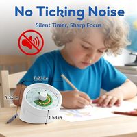 Timer Visual Digital Analog 60 Menit untuk Alat Tulis, Dapur, Belajar, Google Timer untuk Produktivitas Anak, untuk Rumah dan Ruang Kelas