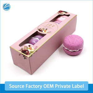 Bain de macarons bio de luxe faits à la main d'OEM pour le bain de bombe Ensemble de cadeau marque de distributeur de bain d'enfants effervescents pour les grossistes - Product Image 6