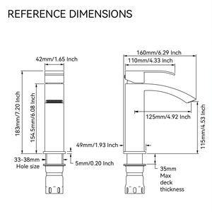 Grifos de Lavabo de Alta Gama con Certificación CUPC, Grifo Mezclador Moderno de Acero Inoxidable Negro, Grifo Monomando de un Solo Orificio para Baño - Product Image 2