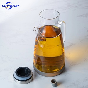 Bouteille à vinaigre en verre borosilicate de 780 ml, distributeur et cruche en verre <span class=keywords><strong>pour</strong></span> vinaigrette, huile d'olive, miel, eau, sirop - Product Image 5