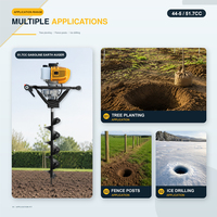 Tarière thermique portative pour le forage de trous de poteaux, machine de plantation d'arbres agricoles, compatible avec les tarières de 80 à 300 mm