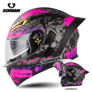 Casco <span class=keywords><strong>de</strong></span> Motocicleta Recién Mejorado con Doble Visor para Hombres y Mujeres, con Cara Expuesta para Protección y Seguridad en la Conducción en Todas las Estaciones - Product Image 4