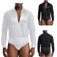 Vente en gros vêtements de danse pour hommes vêtements de danse sur scène pour hommes justaucorps costume de danse de compétition latine de salle de bal