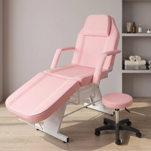Multi-function Massage Bed Facial Chair <b>Folding</b> Adjustable Spa Salon Beauty Bed Tattoo Eyelash Beauty Bed/Chair With Stool - Product Image 1