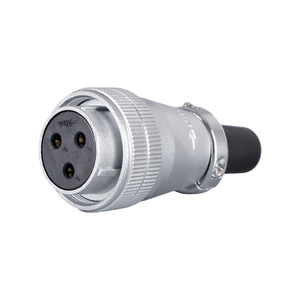 Connecteur industriel fileté en métal, série WS, fiche <span class=keywords><strong>femelle</strong></span> 2 3 4 5 7 8 9 10 12 16 17 20 24 26 core avec <span class=keywords><strong>manchon</strong></span> en PVC - Product Image 1