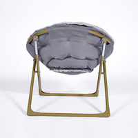 Silla de Luna de Metal personalizable directa de fábrica, diseño moderno, descanso para el almuerzo, sillón reclinable, balcón plegable, sofá perezoso para muebles para el hogar