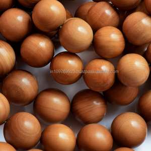 Collier Mala en bois de santal écologique en gros, bijoux chapelet au parfum boisé doux - Perles en bois de qualité supérieure de plus de 50 ans - Product Image 1