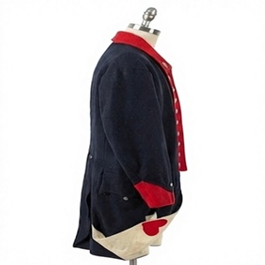 Manteau pour homme de style historique à manches longues avec boutons sur le devant, vêtement d'extérieur, uniforme de costume, manteau d'extérieur - Product Image 2