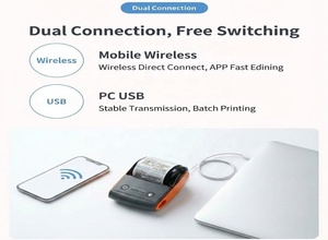 Impresora térmica directa recargable de fábrica Source Factory de 58 mm, mini impresora con amplia compatibilidad para sistemas Android e iOS. - Product Image 3