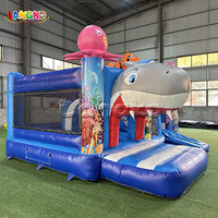 Château gonflable thème requin océanique Hpfburg pour enfants, prix d'usine