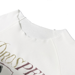 Sweat-shirt thermique surdimensionné personnalisé pour homme, sans bord côtelé, 100 % coton, imprimé vintage, style streetwear, vente en gros - Product Image 3