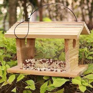 Houten Buiten Vogelvoeder Geschikt Voor Buiten Eekhoorn Opknoping Vogelhuis Feeder, Houten Vogelhuis Feeder - Product Image 6