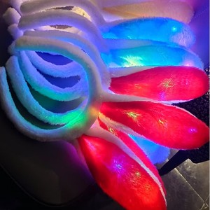 Diadema con Orejas <span class=keywords><strong>de</strong></span> Conejo LED SOLPOP, Diadema <span class=keywords><strong>de</strong></span> Peluche con Orejas <span class=keywords><strong>de</strong></span> Conejo Brillantes para Pascua, Cumpleaños, Fiestas Rave y Festivales - Product Image 2