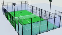 Terrain de padel panoramique professionnel 100x100x3mm, terrain de padel extérieur, cancha de padel