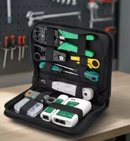 Kit d'outils réseau informatique RJ45/12/11 – Pince à sertir, dénudeur et testeur de câbles pour réseaux LAN