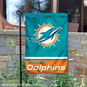 Bandiera da Giardino dei Miami Dolphins, 100% Poliestere, Doppio Lato, Spedizione Rapida - Product Image 6