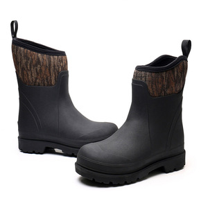 Ventes directes d'usine <span class=keywords><strong>bottes</strong></span> de pluie pour hommes mi-tube étanche moulage intégral moulage botte de <span class=keywords><strong>chasse</strong></span> en caoutchouc naturel pour la pêche - Product Image 6