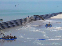 HOKBG River Bank protection Geo Tube Bag Brise-lames Contrôle des inondations Remblai Sea Wall Construction pour la pollution marine