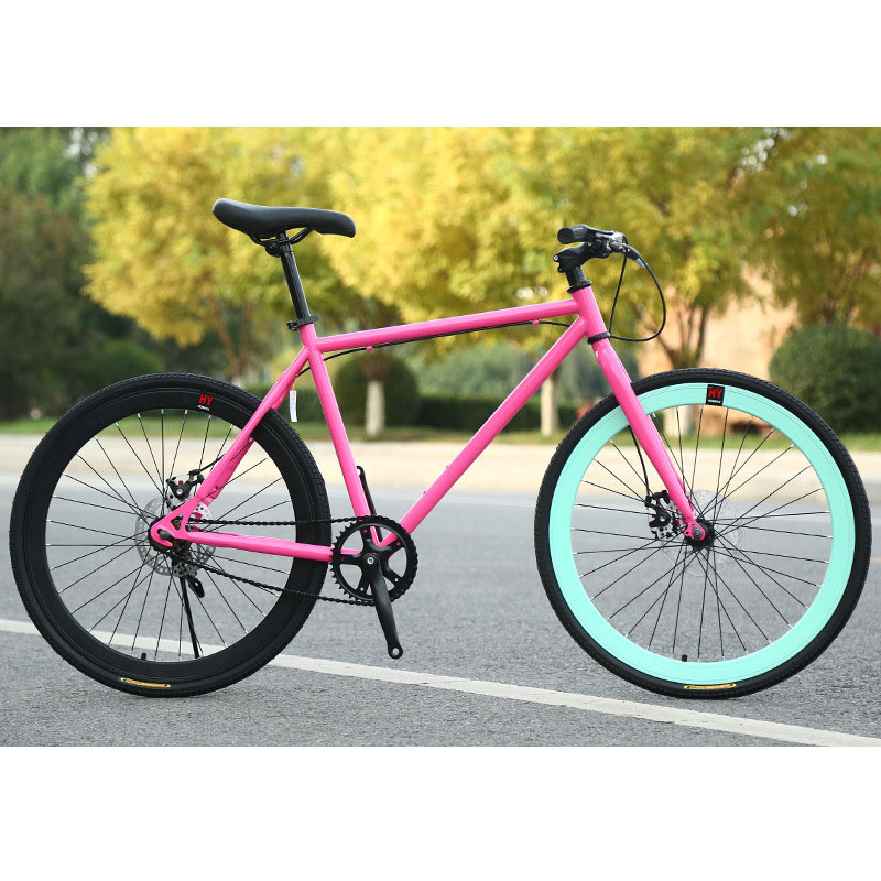 シングルスピード自転車カラフルなOEMスチールフィクシーギア