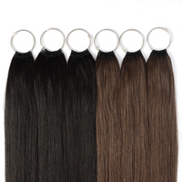 Extensions de cheveux en plumes 6D, 100% cheveux humains, qualité supérieure, double trame, extrémités pleines, cheveux longs