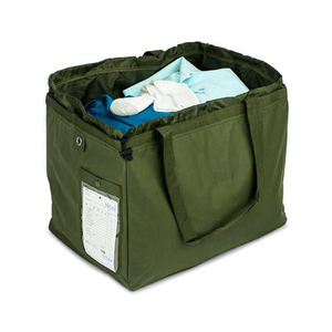 Square Custom Large Wash and Fold Industrial Commercial Hotel Nylon Laundry Bags Drawstring for <b>Clothes</b> with logo Strap - Product Image 1