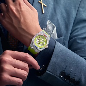 Montres de luxe personnalisées Hip Hop Iced Out avec cadran argenté, montre automatique, montres serties de diamants pour hommes - Product Image 3