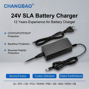 Cargador de Batería de Plomo-Ácido de 24V 2A para Baterías SLA <span class=keywords><strong>AGEM</strong></span> GEL con Protección Contra Retroflujo de Corriente, Cargador de Batería de Plomo-Ácido de 29.6V 24V - Product Image 1