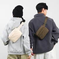 Sac banane de voyage premium à texture plissée, sac à bandoulière, pochette quotidienne multi-poches, sac de voyage, sac banane