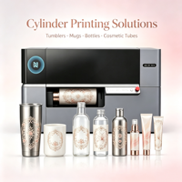 Mesin Cetak UV Silinder Rotari Satu Lintasan untuk Cetak Digital Inkjet pada Tumbler, Mug, Gelas, dan Botol Kosmetik