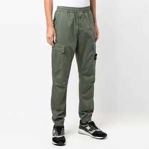 Штаны-карго OEM с заплатками и логотипом на заказ, уличная одежда, тренировочные штаны с боковыми карманами с клапаном