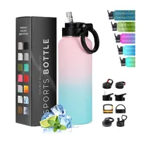 Stainless Steel Wide Mouth Sports Water Bottle with Lid