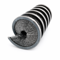 Brosse spirale extérieure personnalisée avec poils en fil d'acier pour le nettoyage interne et externe des rouleaux de convoyeur