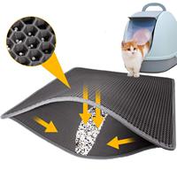 Tapis à litière pour chat en EVA double couche alvéolé, imperméable et accessoires inclus – Confortable, grande capacité, facile à nettoyer, respectueux de l'environnement