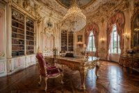 Système de meubles de salon blancs classiques modernes, service de design d'intérieur 3D professionnel, solution d'aménagement de luxe pour manoir