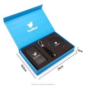 Custom Logo Power Bank Wireless Charger USB Cable Set New Trend Business Gift for Promotion