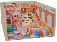 Équipement de terrain de jeu intérieur pour enfants personnalisé et coloré avec une capacité de 500 kg, marque HELLO CAT - Fournitures de parcs d'attractions en gros