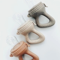 Jouet de dentition pour bébé Sucette Baby Food & Fruit Feeder dans des couleurs attrayantes en silicone pour le sevrage