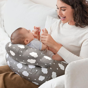 Oreillers multifonctionnels confortables pour l'allaitement et les bébés, pour femmes enceintes, garnissage en mousse douce pour le corps et le dos, lavables et amovibles - Product Image 4