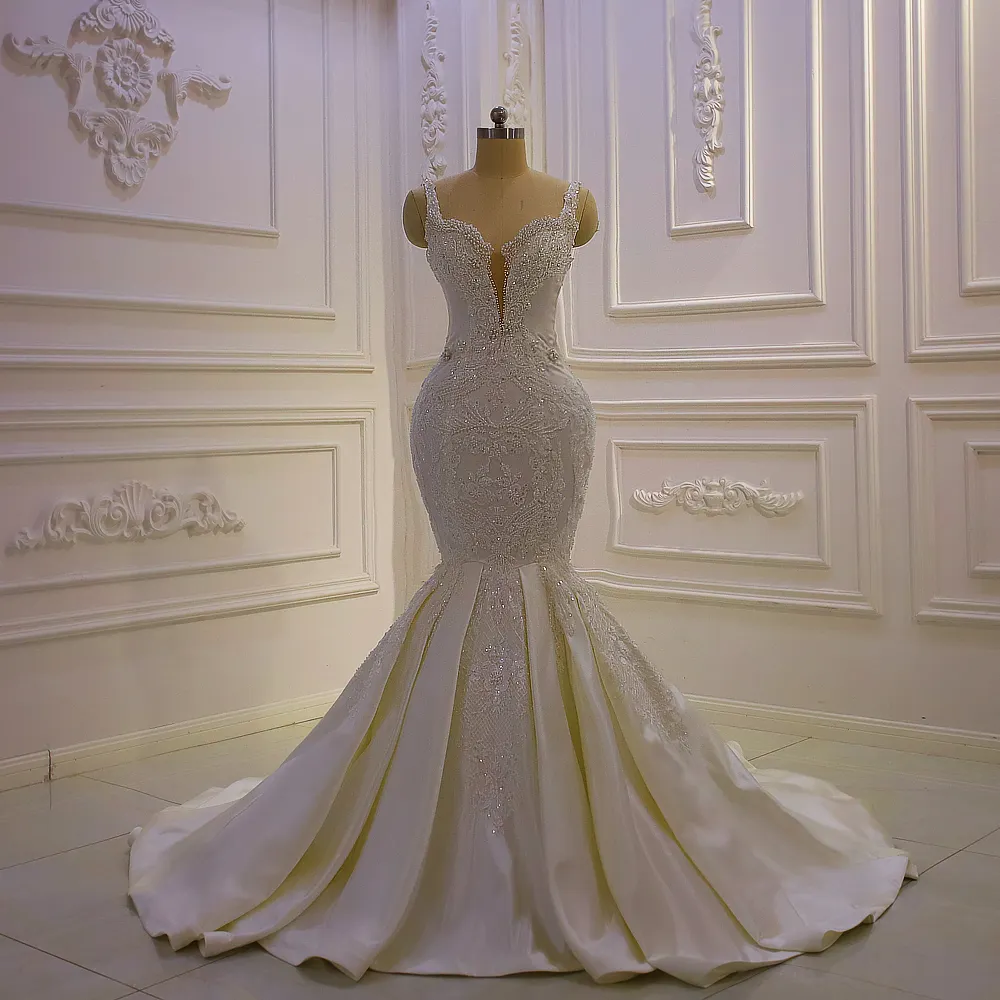 Am1243 2022 Latest Wedding Dresses Mermaid Bridal Dress Sexy Halter Plus Sizes Bridal Gowns
