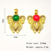 Pendentifs multi-formes en résine incrustée, breloques assorties Dragon et Abaque, style chinois, accessoires de bijouterie simples et tendance