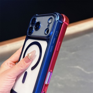 Funda Magnética Transparente Mate con Esquinas Electrochapadas para iPhone 17Air 16 15 14 13 Plus con Protección de Lente de Cámara - Product Image 4