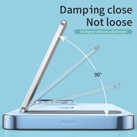 Support de téléphone portable universel invisible mini en alliage de zinc, support pliable à angle réglable pour téléphones mobiles
