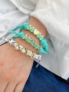 Braccialetto Fai-da-Te con Lettere Intrecciate a Mano, Certificazione CE, Regalo <span class=keywords><strong>per</strong></span> San Valentino e <span class=keywords><strong>Festa</strong></span> <span class=keywords><strong>della</strong></span> <span class=keywords><strong>Mamma</strong></span> - Product Image 4