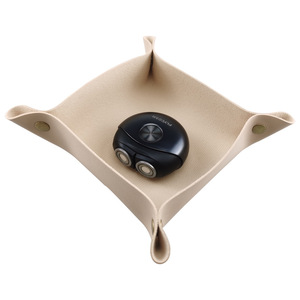 Organisateur de bureau en cuir PU pour cosmétiques, bijoux et accessoires, étui à clés de voiture, plateau de présentation de bijoux et de petits objets - Product Image 4