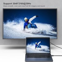 Kabel BENFEI Mini ke HD MI 0.9 Meter 4K 30Hz, Cangkang Aluminium, Jalinan Nilon