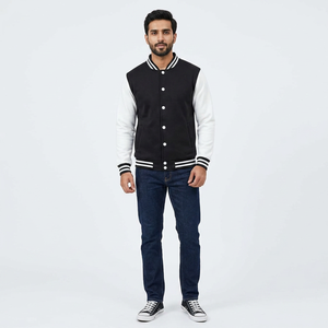<b>Men's</b> Casual Baseball Leather Street Plus Coats New Embroidered <b>Letter</b> Thin Windbreaker Hip Hop Style Loose <b>Jacket</b> - Product Image 1