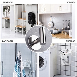 Adhesive/Screws <strong>Wall</strong> <strong>Hooks</strong> Door <strong>Key</strong> Clothes Coat Hanger <strong>Hooks</strong> Bathroom Robe Towel Holder Organizer Hanging <strong>Hook</strong> Kitchen Hardware - Product Image 2