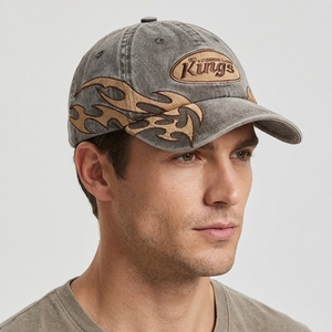 Gorra de Béisbol Vintage Lavada y Desgastada de 6 Paneles, con Logotipo Bordado, Ajustada, Deportiva, Suave, de Aspecto Sólido, para Hombre, Ideal para Viajes y Protección Solar al Aire Libre - Product Image 6