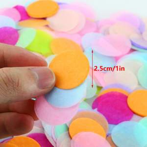 Confeti de Papel de Seda Redondo de 2.5cm, Color Oro Rosa, Mezcla de Colores, Confeti para Globos, Decoración de Mesa para Bodas - Product Image 4