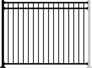 Panneaux de clôture en acier noir galvanisé de qualité commerciale, directement de l'usine, pour la sécurité extérieure, portail industriel, poteaux de clôture - Product Image 2